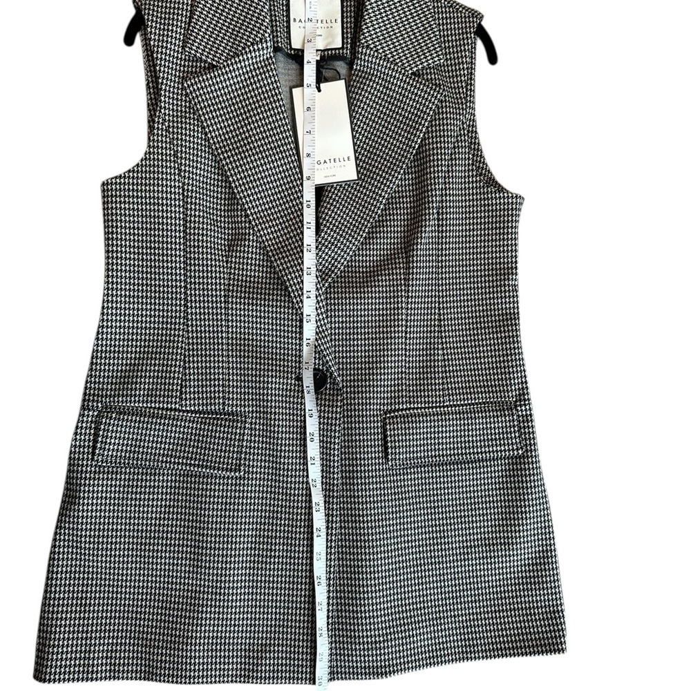 Bagatelle Black and White Houndstooth Vest - Picture 12 of 14
